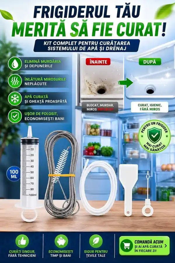 Set Curățare Frigider (include seringă, furtun, perie și accesorii) - UrbanMint